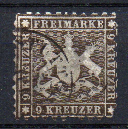 Württemberg nº 28a. Año 1863