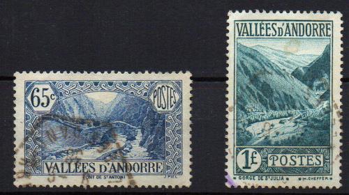 Andorra Francesa nº 36,39. Año 1932-33